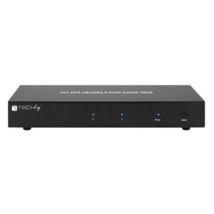 Techly IDATA DP-KVM2 KVM jungiklis Juoda - Image 1