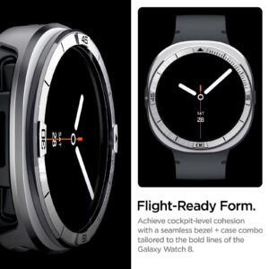 Spigen Bezel Tune Pro (Pilot), silver - Samsung Galaxy Watch 9/8 44mm - Image 11