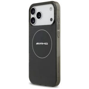 Dėklas AMG Double Layer Transparent Smocked MagSafe for Apple iPhone 17 Pro Max juodos spalvos - Image 2