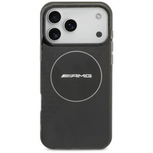 Dėklas AMG Double Layer Transparent Smocked MagSafe for Apple iPhone 17 Pro Max juodos spalvos - Image 3