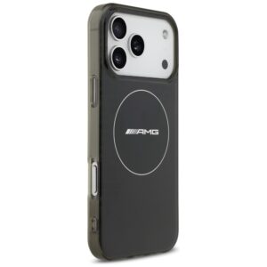 Dėklas AMG Double Layer Transparent Smocked MagSafe for Apple iPhone 17 Pro Max juodos spalvos - Image 4