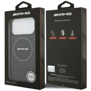 Dėklas AMG Double Layer Transparent Smocked MagSafe for Apple iPhone 17 Pro Max juodos spalvos - Image 8