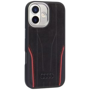 Dėklas Audi R8 Genuine Leather MagSafe for Apple iPhone 17 juodos spalvos-red - Image 2