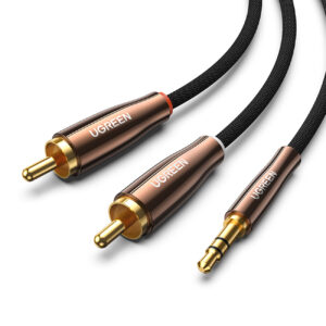 Kabelis 2xRCA - 3.5mm stereo kištukas 2m Au jungtys, AV170 UGREEN