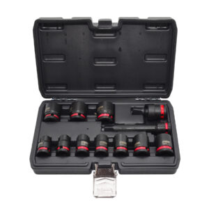 AWTOOLS SMŪGINIŲ GALVUČIŲ RINKINYS 1/2" 12 vnt./10-24 mm/ TRUMPOS BLACK LINE