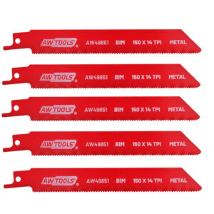 AWTOOLS PJŪKLELIS BiM SKIRTAS SLANKIOJANČIAM PJŪKLUI 150mm 14 TPI /5vnt /METALUI