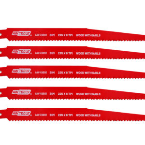 AWTOOLS PJŪKLELIS BiM SKIRTAS SLANKIOJANTIES PJŪKLAMS 225mm 6 TPI /5vnt. /MEDIENA+VINYS