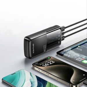 AWEI PowerBank P13K 20000mAh 22.5W juodos spalvos Digital Display - Image 5