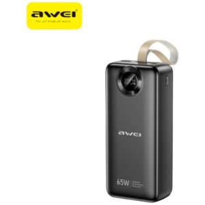 Powerbank Awei PA-34 30000mAh 65W Fast charging juodos spalvos