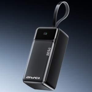 Powerbank Awei PA-105 40000mAh 22,5W PD 3xUSB-C juodos spalvos - Image 2