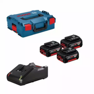 BOSCH AKUMULIATORIUS 18V 5,0Ah 3vnt. + ĮKROVIKLIS GAL 18V-40 LB