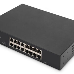 Digitus DN-80112-2 tinklo komutatorius Ne-valdomas Gigabit Ethernet (10/100/1000) Juoda - Image 1