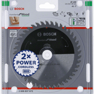 BOSCH DISKINIS PJŪKLAS STANDARD WOOD ACCU 140x20x42z