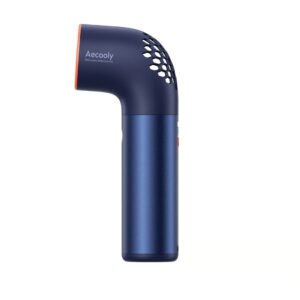 AECOOLY Aero Ultra – Didelio greičio rankinis ventiliatorius, mėlynos ir oranžinės spalvos - Image 3
