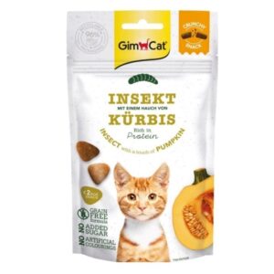 GIMCAT Crunchy Snacks Insect with pumpkin - skanėstas katėms - 50g - Image 1