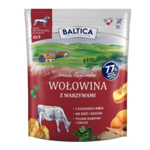 BALTICA Smaki regionów Beef with vegetables Small breeds Mono - sausas maistas šunims - 1kg