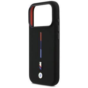 BMW M Silicon Tricolor Line MagSafe dėklas skirtas Apple iPhone 17 Pro juodos spalvos - Image 6