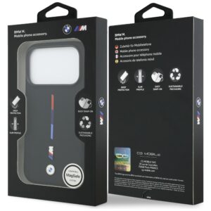 BMW M Silicon Tricolor Line MagSafe dėklas skirtas Apple iPhone 17 Pro juodos spalvos - Image 8