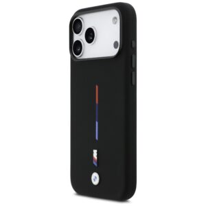 BMW M Silicon Tricolor Line MagSafe dėklas skirtas Apple iPhone 17 Pro Max juodos spalvos - Image 2