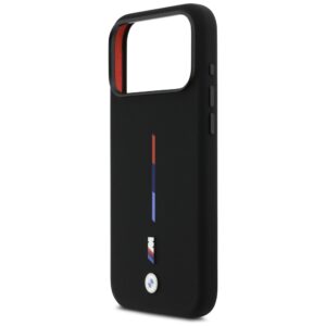 BMW M Silicon Tricolor Line MagSafe dėklas skirtas Apple iPhone 17 Pro Max juodos spalvos - Image 6