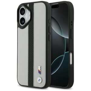 Case BMW M Perforated Stripe Logo MagSafe Apple iPhone 17 gray