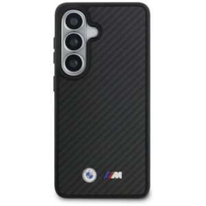 Dėklas BMW M Kevlar Logo MagSafe for Samsung Galaxy S26 juodos spalvos - Image 3