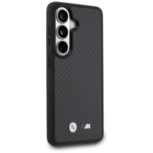 Dėklas BMW M Kevlar Logo MagSafe for Samsung Galaxy S26 juodos spalvos - Image 4
