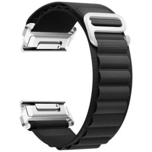 Strap Beline High Mountain Loop Watch for Garmin Enduro 3/Instinct 2X Solar/Descent Mk2i juodos spalvos