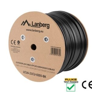 Lanberg LCU6-21CU-0305-BK tinklo kabelis Juoda 305 m Cat6 U/UTP (UTP) - Image 3