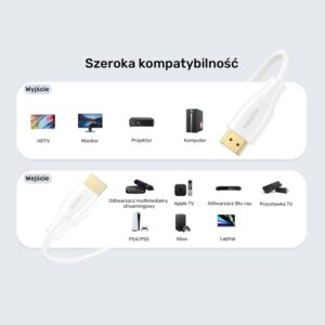 UNITEK HDMI 2.1 8K HDR kabelis baltas 2 m - Image 3
