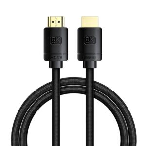 Kabelis HDMI-HDMI kištukai 1.0m (HDMI 2.1) juodas 8K 60Hz 48Gbps / 4K 120Hz, BASEUS