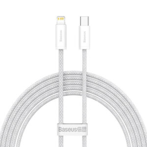 Kabelis USB C - IP Lightning 1.0m su baltu pintu šarvu 20W Dynamic BASEUS