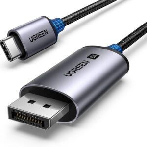 Kabelis USB C kištukas - DisplayPort kištukas 8K 60Hz 2m, juodas CM556 UGREEN