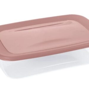 CURVER MAISTO DĖŽUTĖ FRESH&GO 1L STAČIAKAMPĖ ROŽINĖ - Image 1