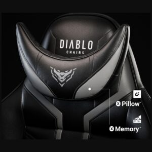 Žaidimų kėdė Diablo Chairs X-Ray 2.0 King Size juodos spalvos-pilkos spalvos - Image 6