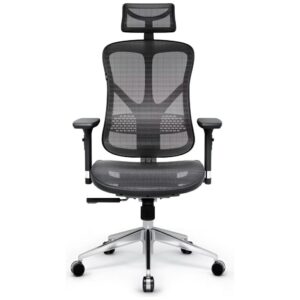 Ergonominė kėdė Diablo Chairs V-Basic juodos spalvos-pilkos spalvos - Image 1