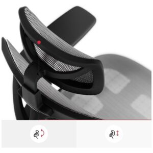 Ergonominė kėdė Diablo Chairs V-Basic juodos spalvos-pilkos spalvos - Image 5