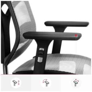 Ergonominė kėdė Diablo Chairs V-Basic juodos spalvos-pilkos spalvos - Image 6