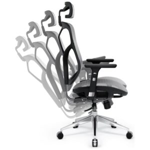 Ergonominė kėdė Diablo Chairs V-Basic juodos spalvos-pilkos spalvos - Image 8