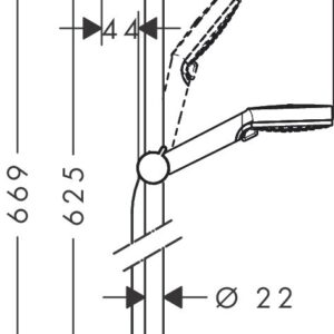 Dušo komplektas Hansgrohe Crometta 26555400 - Image 2