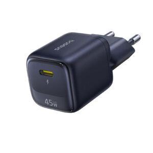 Sieninis įkroviklis EnerFill FN22 45W USB-C QC PD, juodas