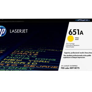 HP 651A Yellow Original LaserJet Toner Cartridge - Image 1