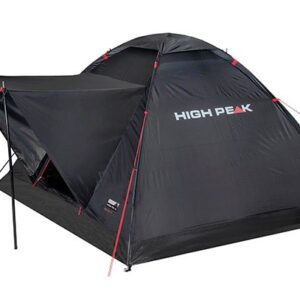 High Peak Beaver 3 Juoda, Raudona Piramidės formos palapinė