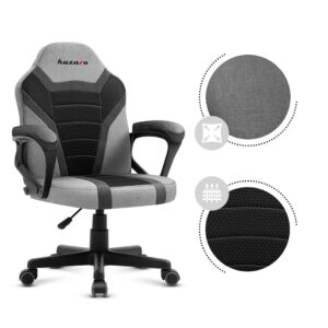 Žaidimų kėdė vaikams Huzaro HZ-Ranger 1.0 Pilka tinklelis, pilka ir juoda - Image 3