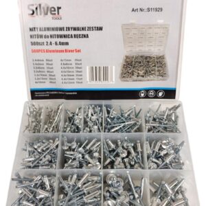 SILVER Aklosios kniedės 2,4 - 6,4mm 500vnt