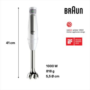 Braun MultiQuick 7 MQ7035IWH 0,6 L Panardinamas maišytuvas 1000 W Nerūdijančiojo plieno, Balta - Image 2