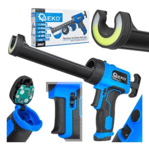 GEKO AKUMULIATORINIS SILIKONO PISTOLETAS LED 4xAA