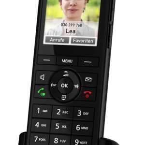 Fon FRITZ! X6 DECT telefonas Skambintojo ID Juoda - Image 1
