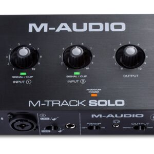 M-AUDIO M-Track Solo USB Garso sąsaja Crystal išankstinis stiprintuvas 16 bit 48 kHz Juoda