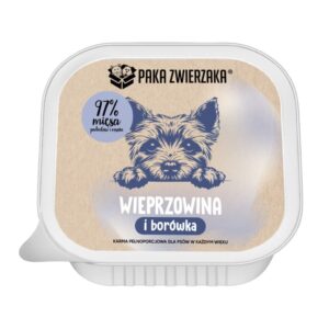 PAKA ZWIERZAKA Pork with blueberries Mono - drėgnas ėdalas šunims - 150g
